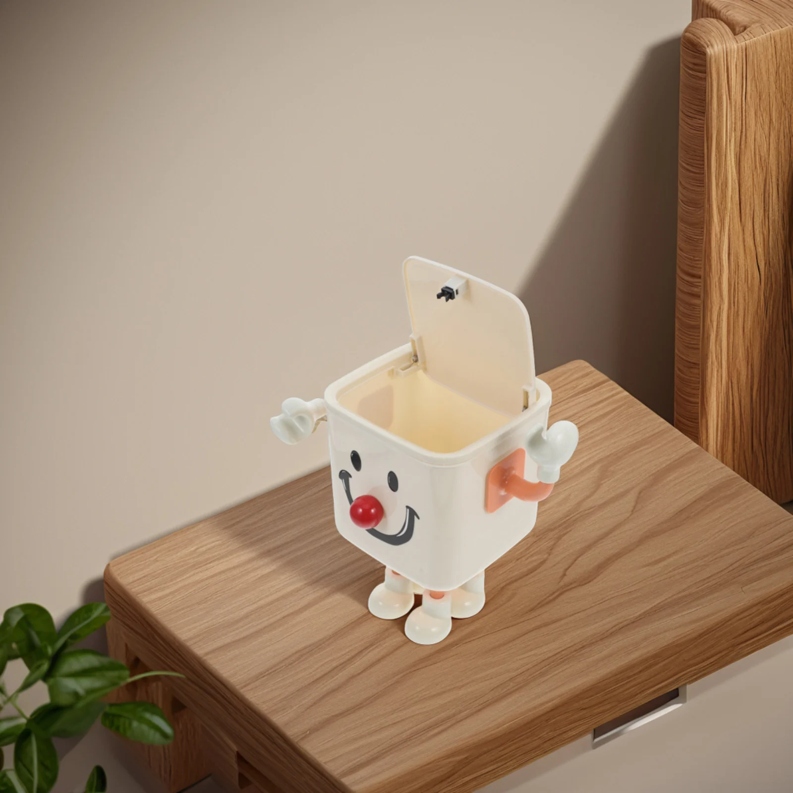 

Bathroom Wastebasket Compact Trash Can Cute Small with Lid Garbage Bin Desk Baskets Office