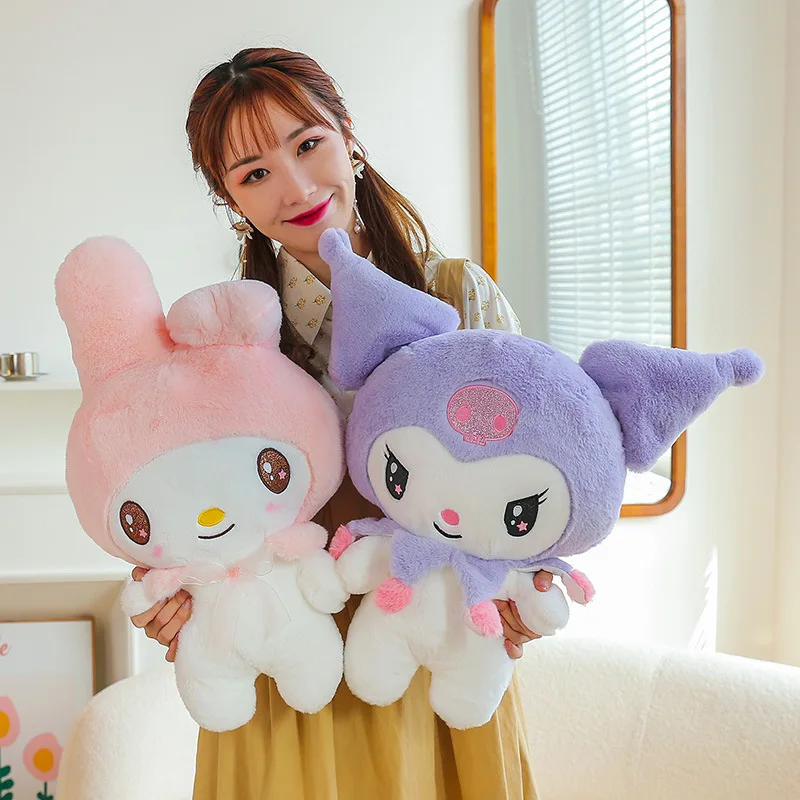 

Sanrio Kuromi Doll Melody Plush Toy Cute Cartoon Girl Sleeping Pillow Room Decoration Holiday Gift