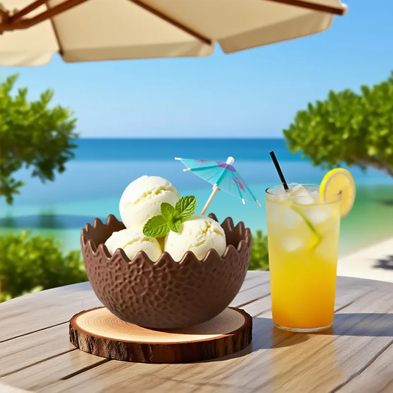 

Simulation Cantaloupe Silicone Mold DIY Cantaloupe Ice Bowl Panna Cotta Jelly Mousse Dessert Baking Accessories