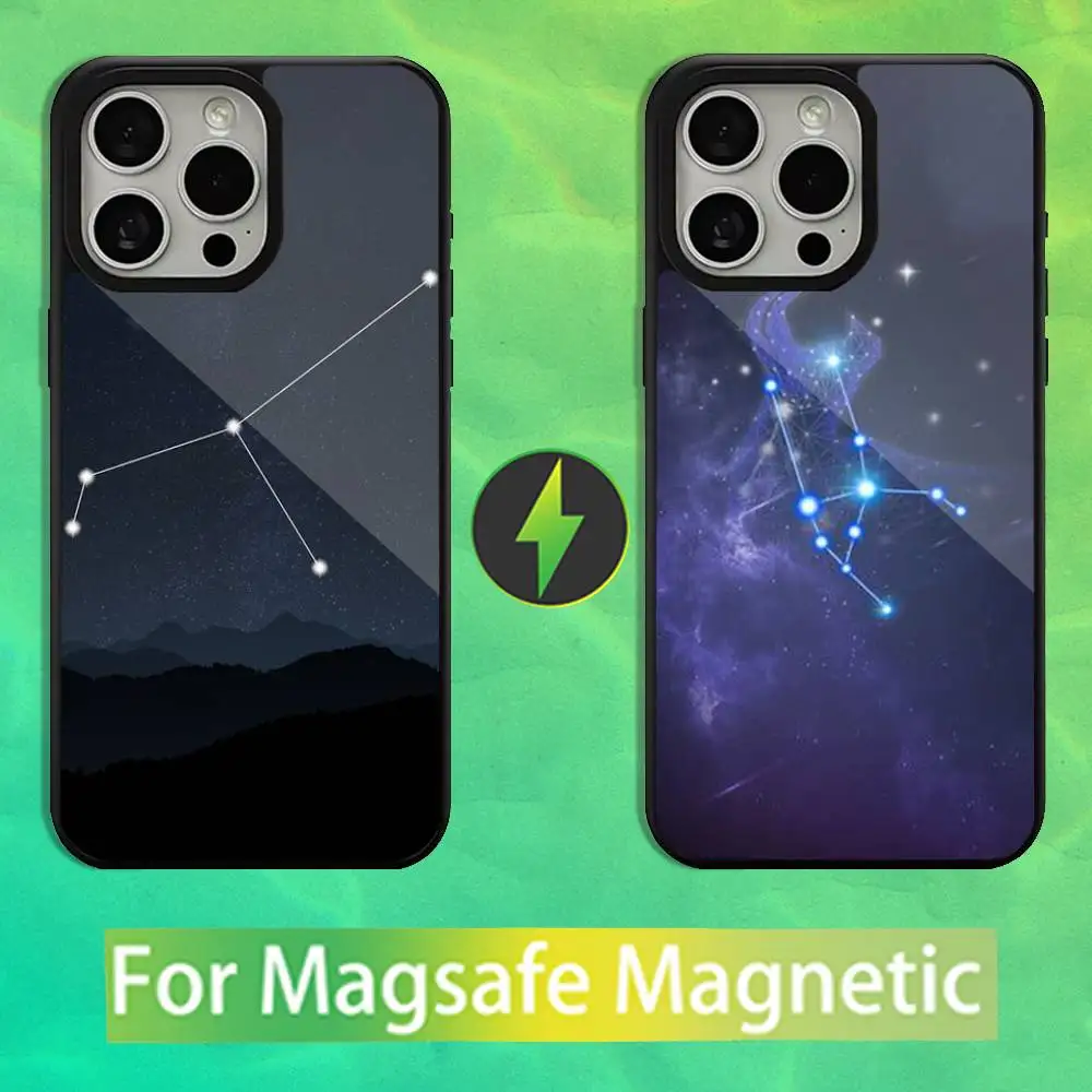 

Twelve constellation Phone Case For iPhone 16,15,14,13,12,11,Pro,Max,Plus,Mini,Magsafe,Magnetic Wireless Charging Case