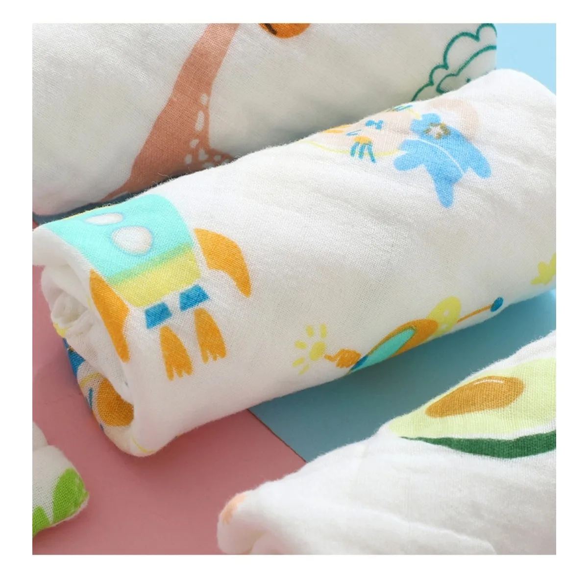30*30cm Baby Face Towel 6 Layers Cotton Soft Baby Towels Handkerchief Bathing Feeding Washcloth Wipe Burp Cloth Lot Muslin 3/5pc
