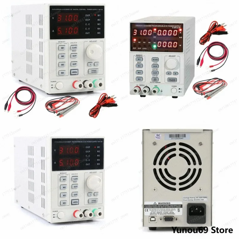 KA3005D Adjustable Digital DC Lab Power Supply 30V 5A With OVP OCP Short Circuit Protection For Phone Repair Student Experiment