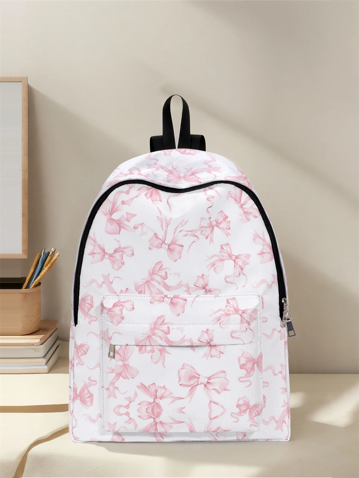 Bow Pattern Backpack, 2025 New Model, Casual Travel Backpack, Lightweight and Simple Casual Travel Backpack