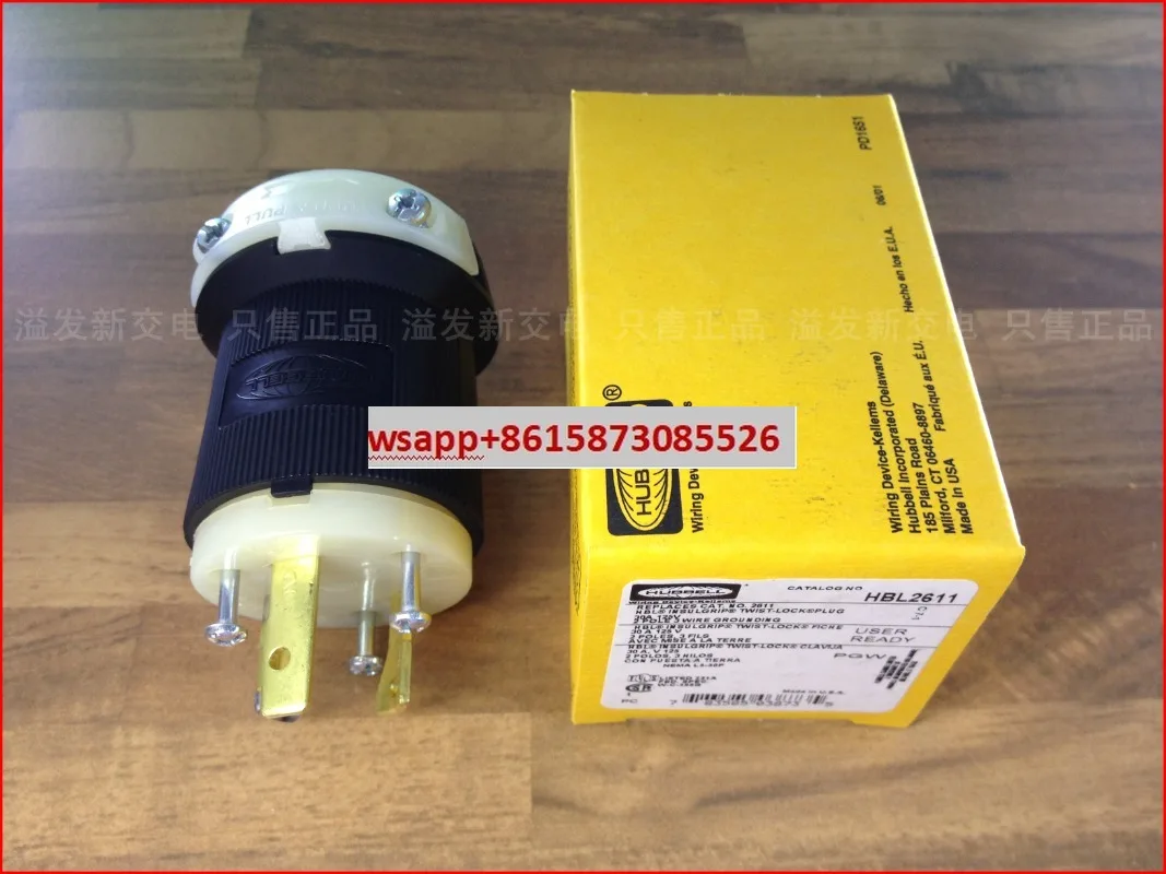 

HUBBELL HBL2611 импортированная трехконтактная промышленная вилка 30А 125В кабельная вилка из США