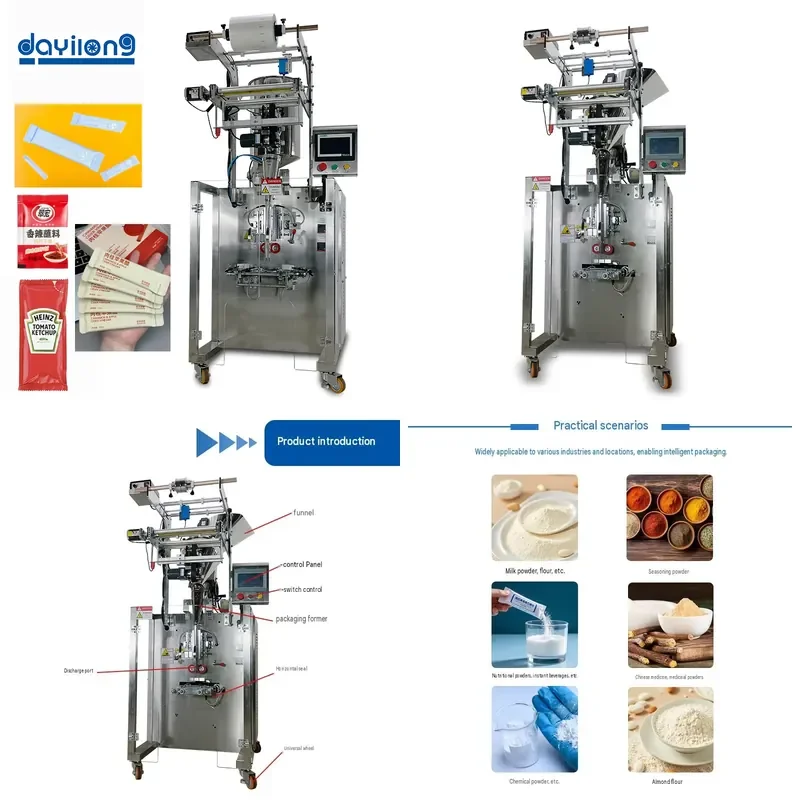 for 65 type automatic vertical powder packaging machine food packaging bags bottles environmental protection energy saving