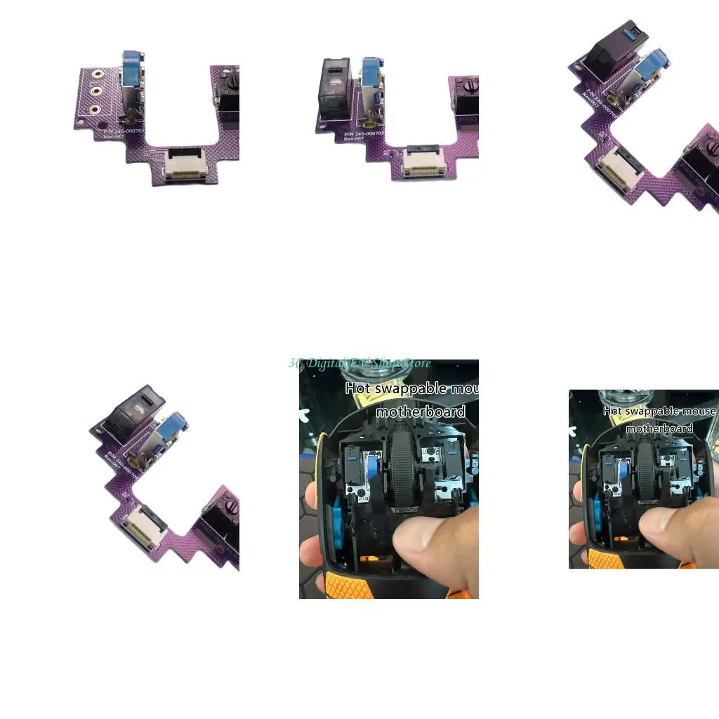 E74D Top Mouse Motherboards Button PCB Board with MicroSwitch for GPRO Wireless Mouse Repair Part