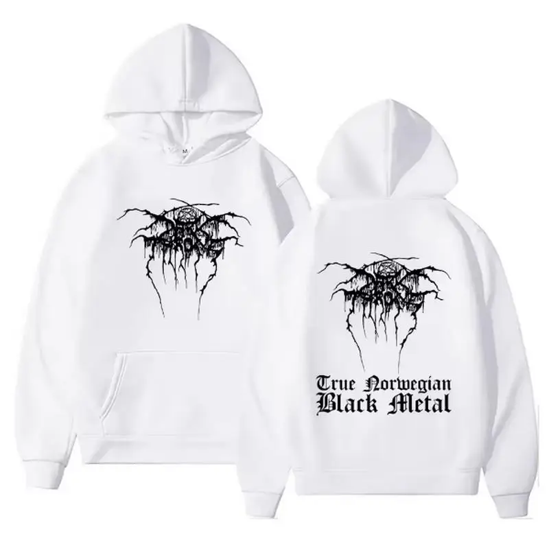 خمر Darkthrone صحيح النرويجية الأسود المعادن سوداديرا con capucha hombre الفوضى pulóver hombres mujeres classicicoDeathBlack ميتا
