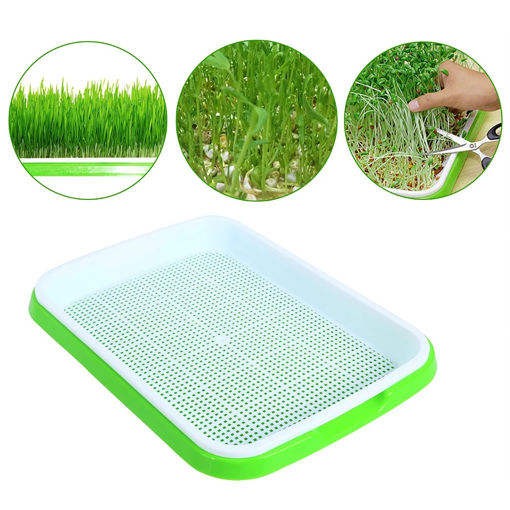 Nursery Pots Tray Grow Basket Hydroponics Microgreens Plate Vegetables Double Layer Grass Germination Planting Nursery Pot ﻿