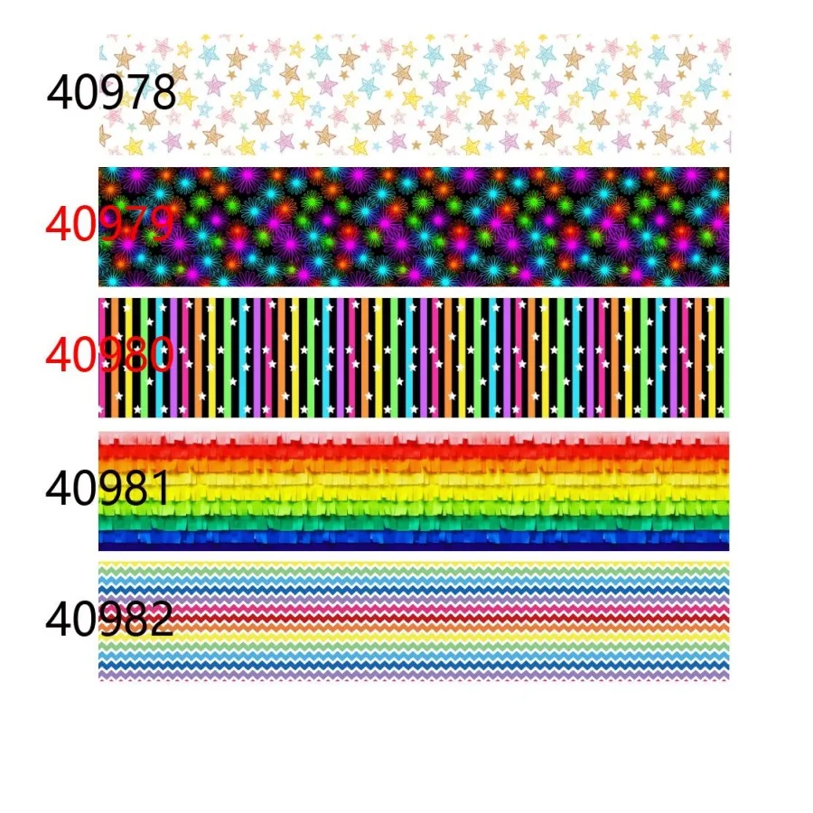 

Rainbow Star Grosgrain Ribbon 5yards for Bows Decoration Craft Materials DIY Accessories