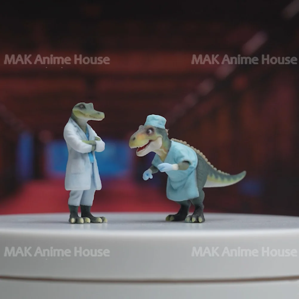 

3D Print Figures 1/64 Scale Animal Doctor Crocodile Dinosaur Operating Room Cute Cartoon Characters Model Scene Dolls Car Toys