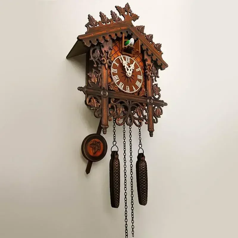 Big Discount Wooden Cuckoo Clock Handmade Wall Cuckoo Clock Traditional Wooden Clock Home Wall Clocks For Decor New Year