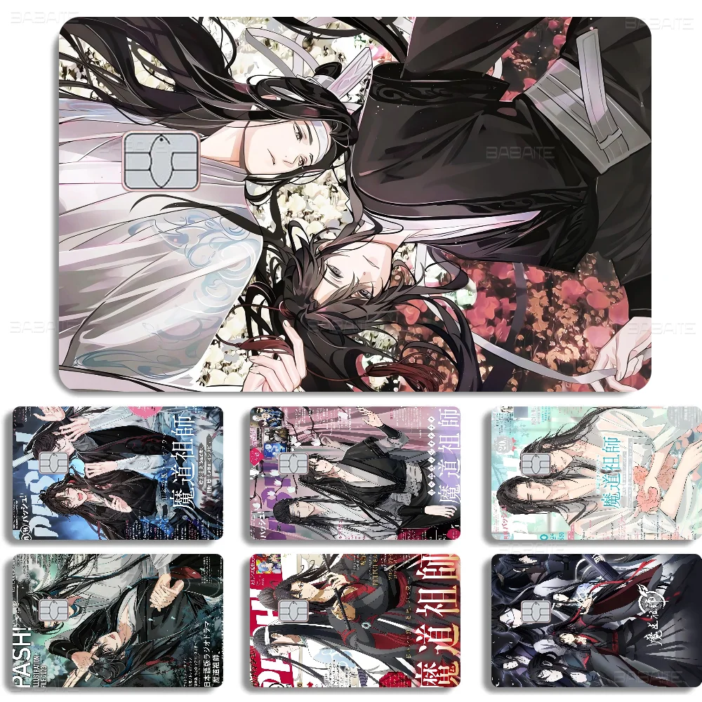 Anime Grandmaster Mo Dao Zu Shi Credit Card Skin Stickers For VISA Bank Bus Metro Access Card Protective Film Cover Decal Women