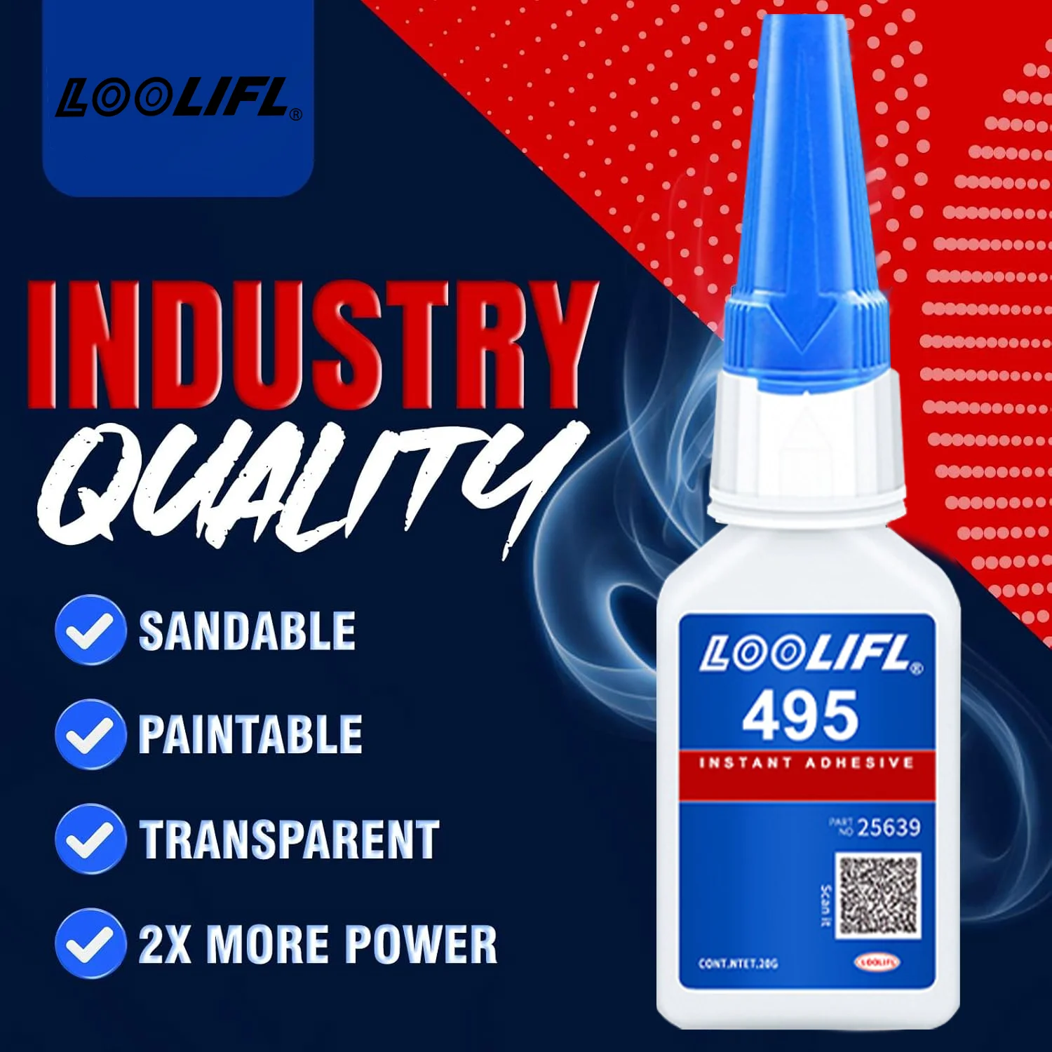 495 la colla super resistente bianca trasparente da 20 ml ad asciugatura rapida è adatta per legno, pelle e ceramica e è facile da usare.