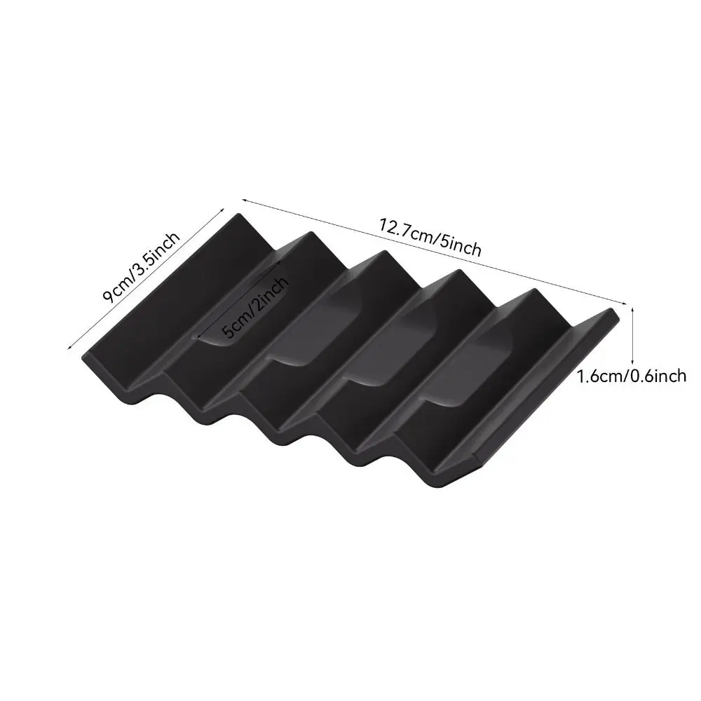 Premium Quick Dry Silicone Soap Dish Anti-slip Wave Drainage Soft Soap Pad Compact Stable Soap Rack Kitchen Countertop