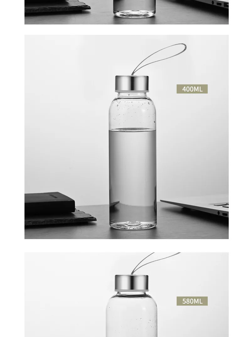 KPop Demon Hunters 400ml Pulling Rope Water Bottles Travel Anti-drop Cup Sealed Leak-proof Portable Sport Glass Outdoor Supplies