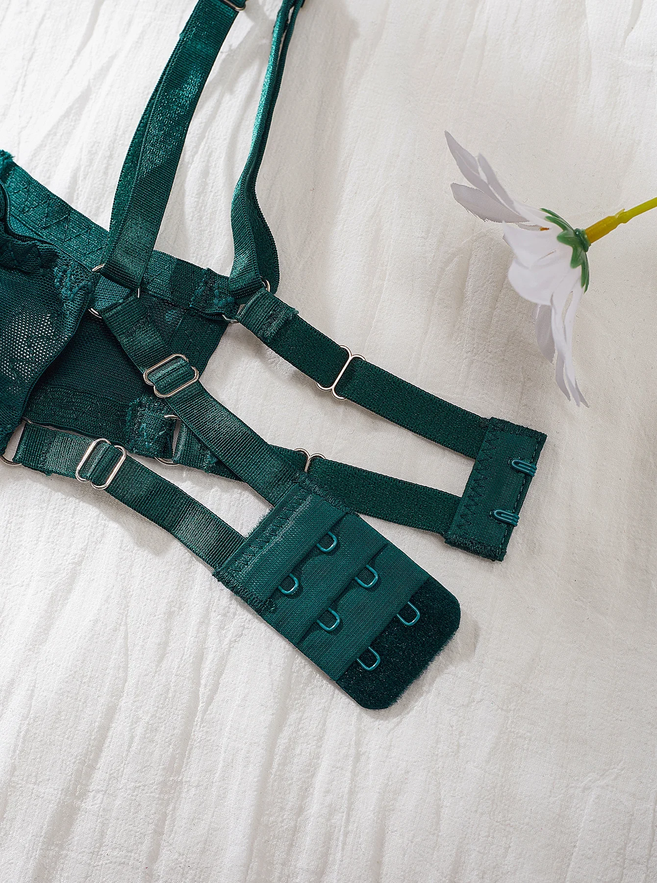 MUZISKAT الملابس الداخلية العصرية 2024 النساء 4 قطع مجموعة غريبة مثير الصدرية المثيرة الرباط الملابس الداخلية مجموعة المرأة شبكة ملابس داخلية فاخرة