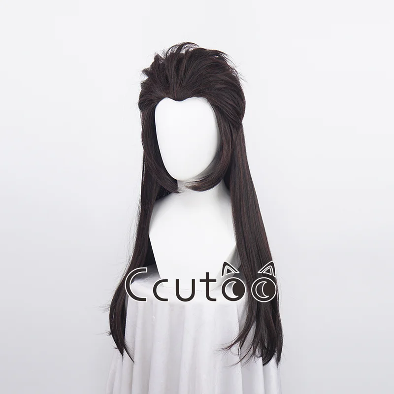 Sallyface Larry 70cm Long Slicked-back Brown Mixed Heat Resistant Synthetic Hair Cosplay Costume Wig + Track + Wig Cap