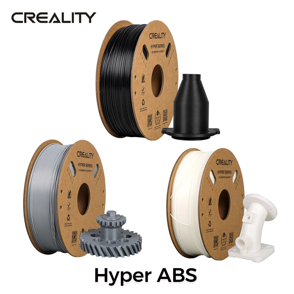 

Creality Hyper ABS Filament 1.75mm 1kg(2.2lbs) Spool for High-Speed Printing Convenient Open Printing, Fit Most 3D Printer