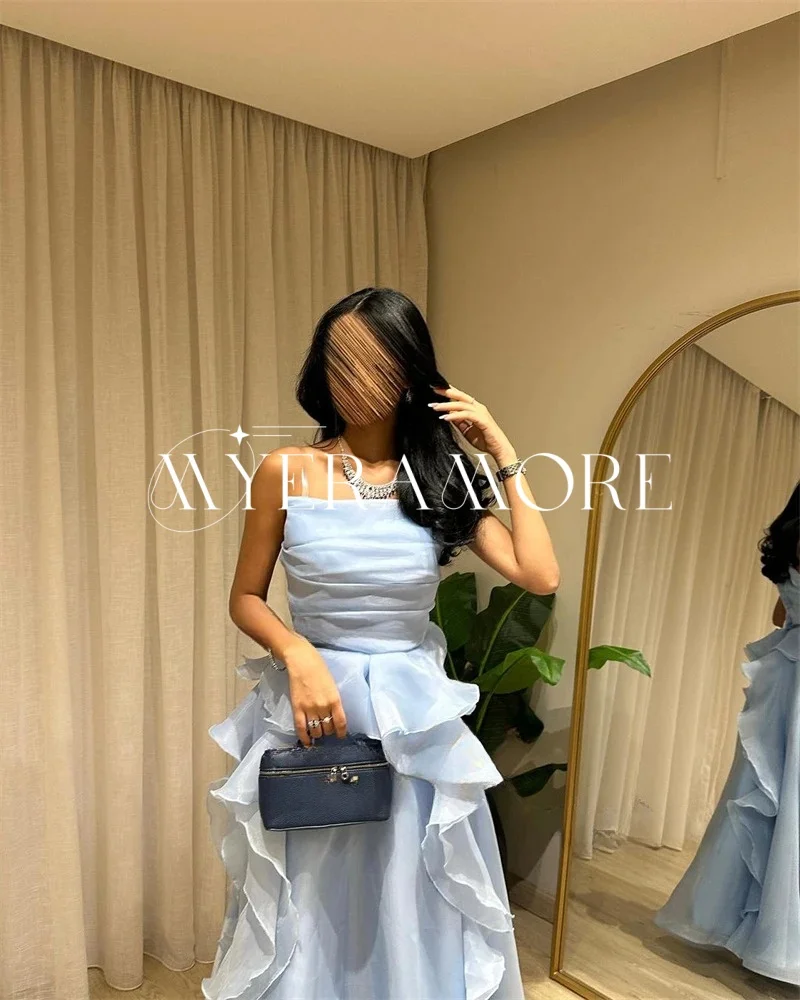 ชุดแต่งงานผ้าทูลล์ทรงเอไลน์แบบมีชั้นหลายชั้น ดีไซน์หรูหรา สำหรับเจ้าสาว แบบไร้สาย ผ้าเครป ยาวกรอมพื้น ชุดราตรีออกงาน สามารถสั่งตัดได้ (vestidos de novia)