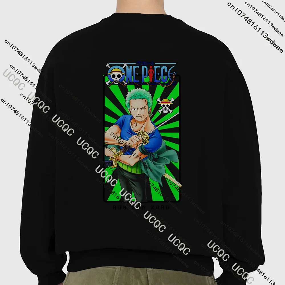 

Roronoa Zoro аниме толстовка оверсайз мужская и женская цельная хлопковая пуловер с круглым вырезом сохраняет тепло осенне-зимняя толстовка