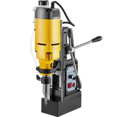 SucceBuy Magnetic Drill Press 750W 1680W Stepless Speed Multifunctional Electric Bench Drilling Machine Dustproof Cooling Hole