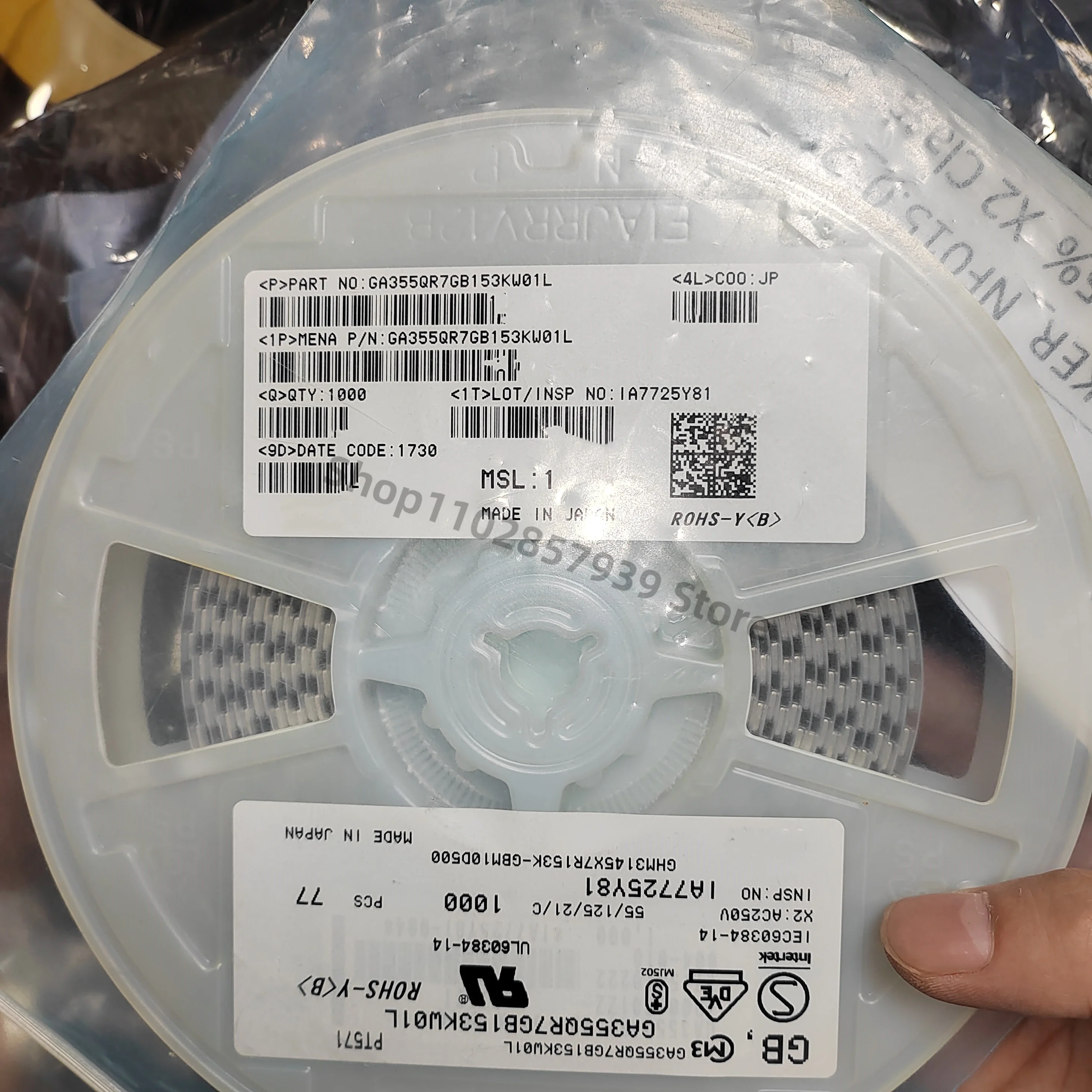 

GA355QR7GB153KW01L SMD 100% new original freeshipping 50PCS/LOT