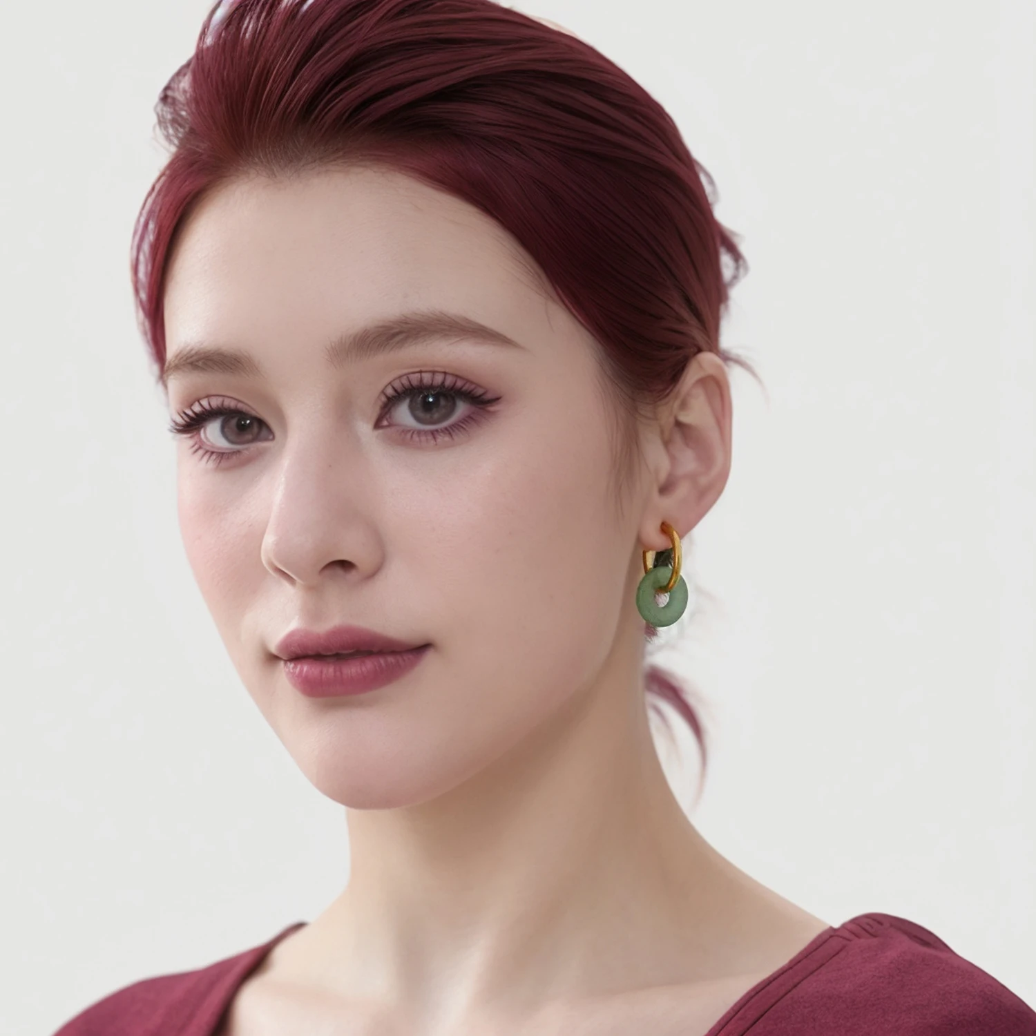 UHBINYCA Natural Agate Stone Charms Hoop Earrings for Women Girls, Stainless Steel Waterproof High-quality Daily Jewelry