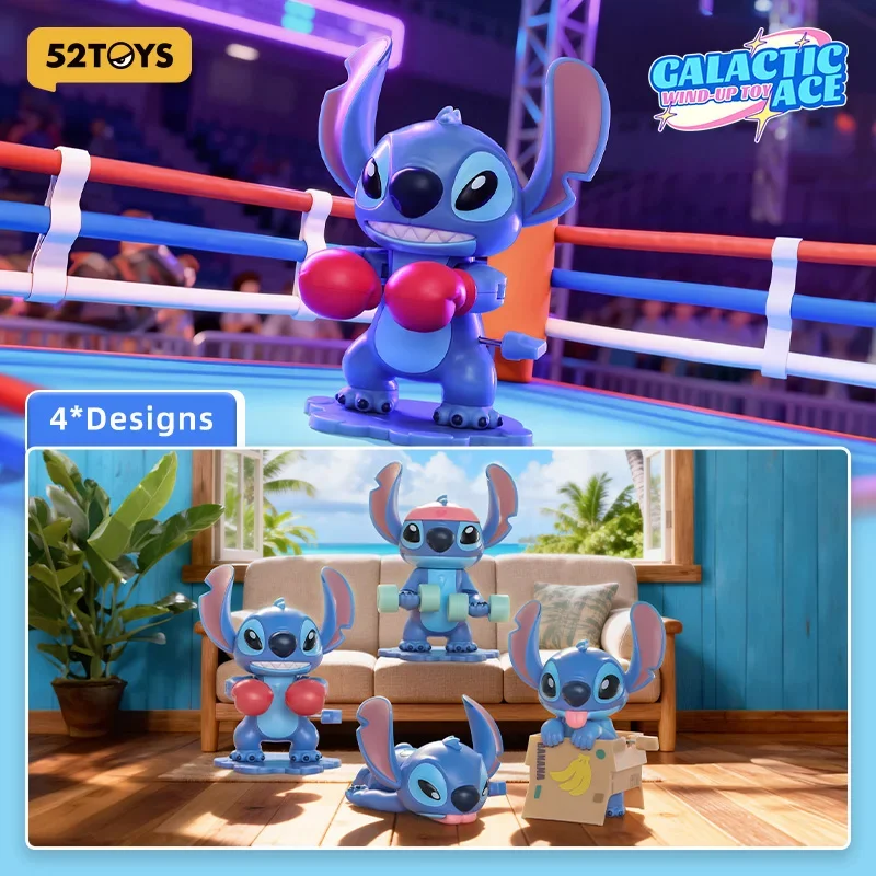 

Disney Stitch Galactic Ace Wind-Up Toy Series Blind Box Mystery Box Toys Kawaii Ornaments Figurines Home Decor Desktop Model