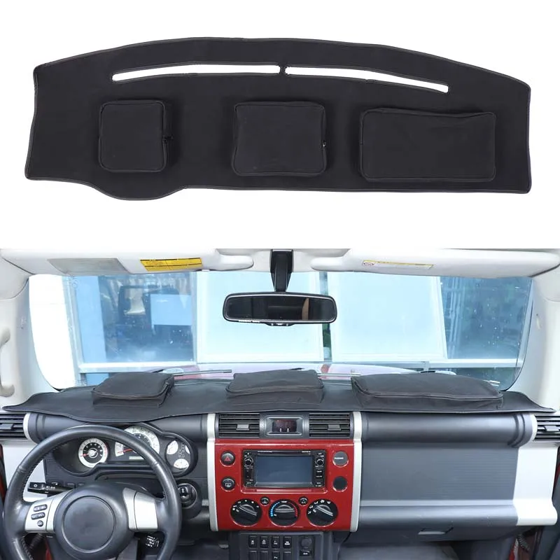 

Black 1Pcs For Toyota FJ Cruiser 2007-2021 Car dashboard storage sun protection and ultraviolet mat Car interior accessories