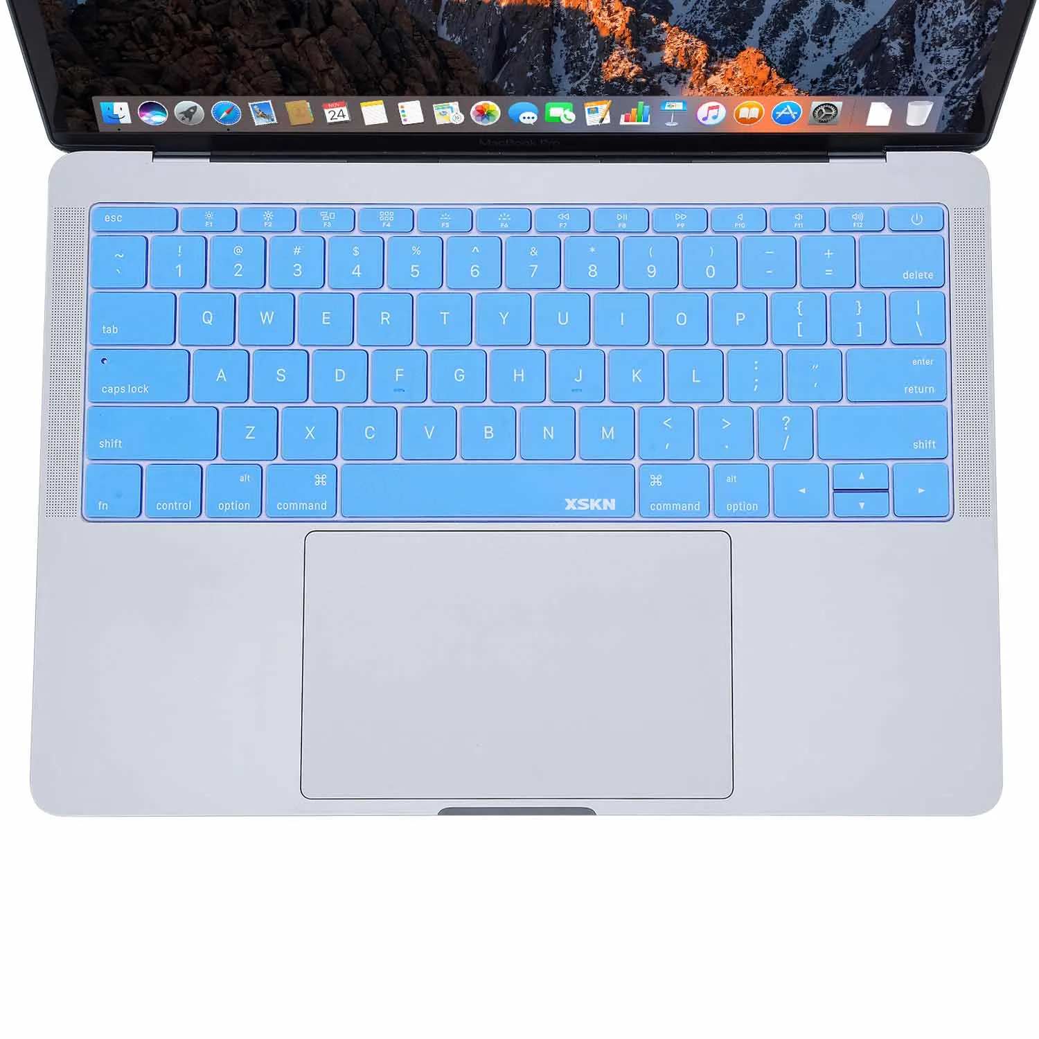 XSKN English Language Black Silicone Keyboard Cover Skin Protector for Macbook Pro 13.3 Inch MacBook 12 Inch US Layout