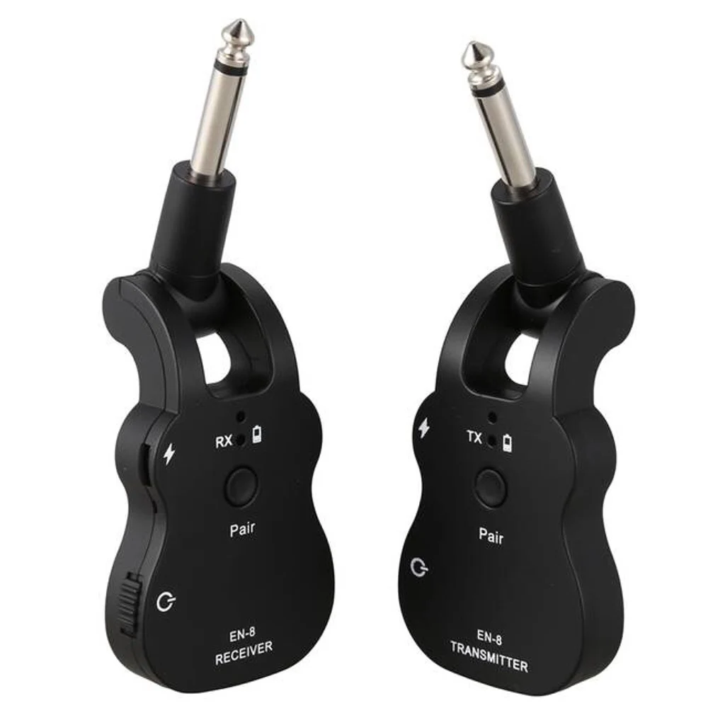 EN-8 UHF  Guitar Transmitter Receiver System Single Channel Electric Guitar USB Electric Guitar Bass 280 degree electric guitars