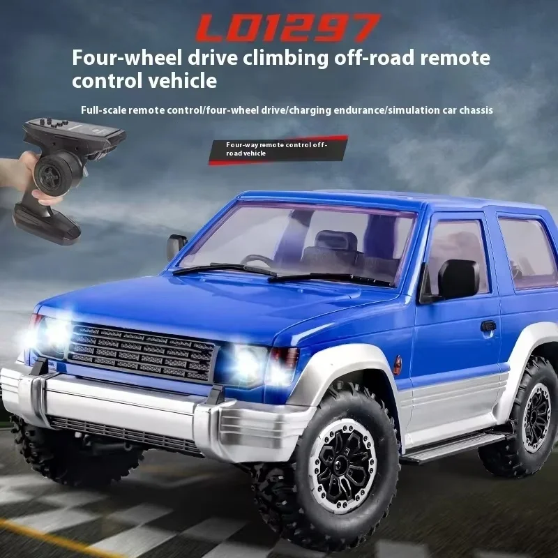 LDRC 1/14 Ld1297 Pajero Rc Remote Controlled Vehicle With Illuminated Four Wheel Drive Off Road Vehicle Simulation Model Toy Gif