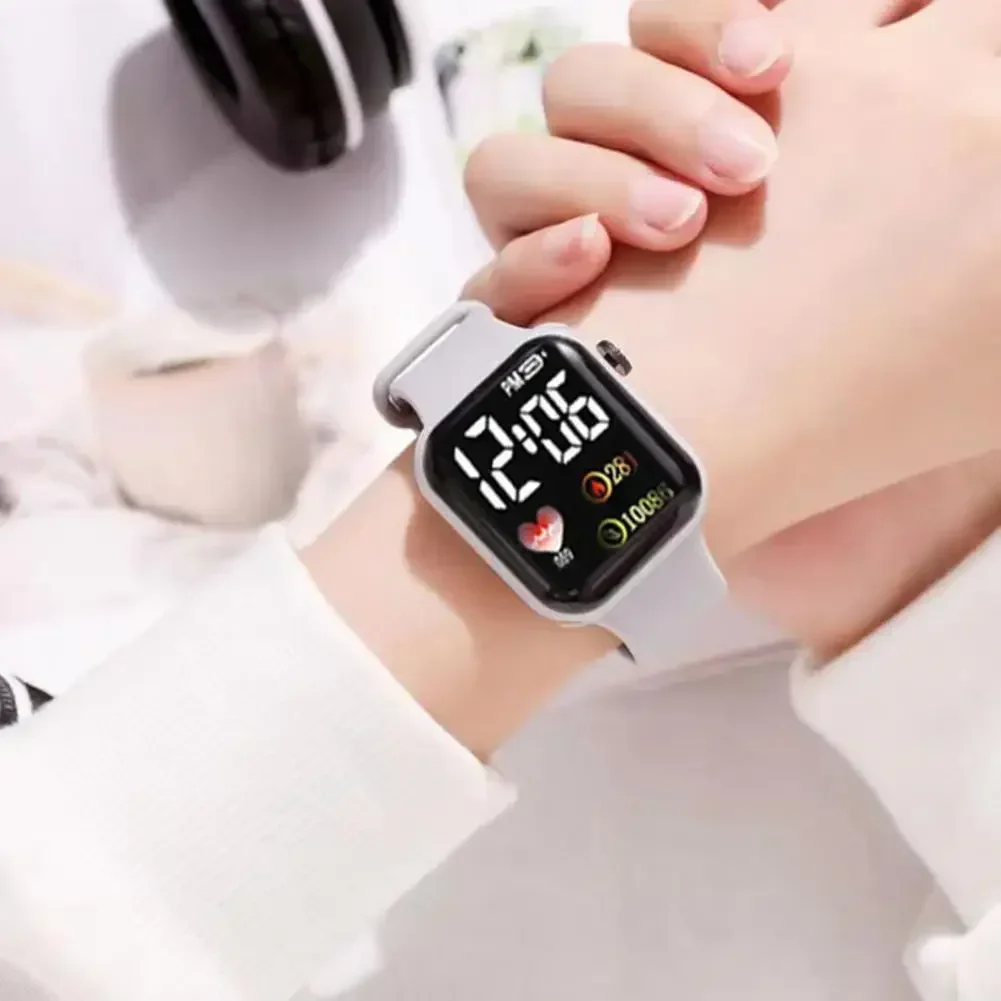 Montre de sport intelligente étanche pour enfants, affichage numérique LED, montre électronique universelle pour enfants, fitness