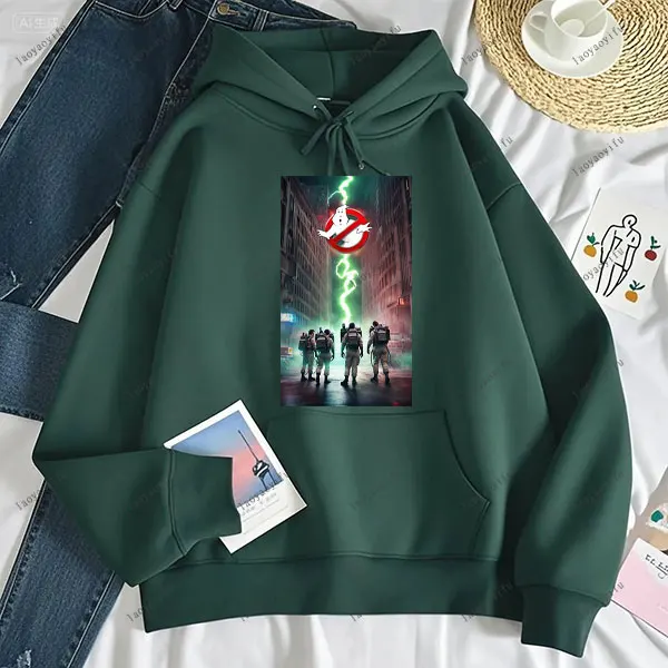 Ghostbusters Fashion Anime عارضة الرجال هوديي النساء والرجال البلوز قطرة الكتف رياضية الخريف والشتاء البلوز