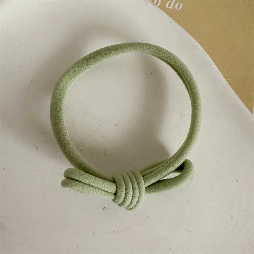 1Pc Cute Bow Hair Ties Ropes Colorful Elastic Seamless Ponytail Holder Rubber Band For Women Girls Hairwear Accessories