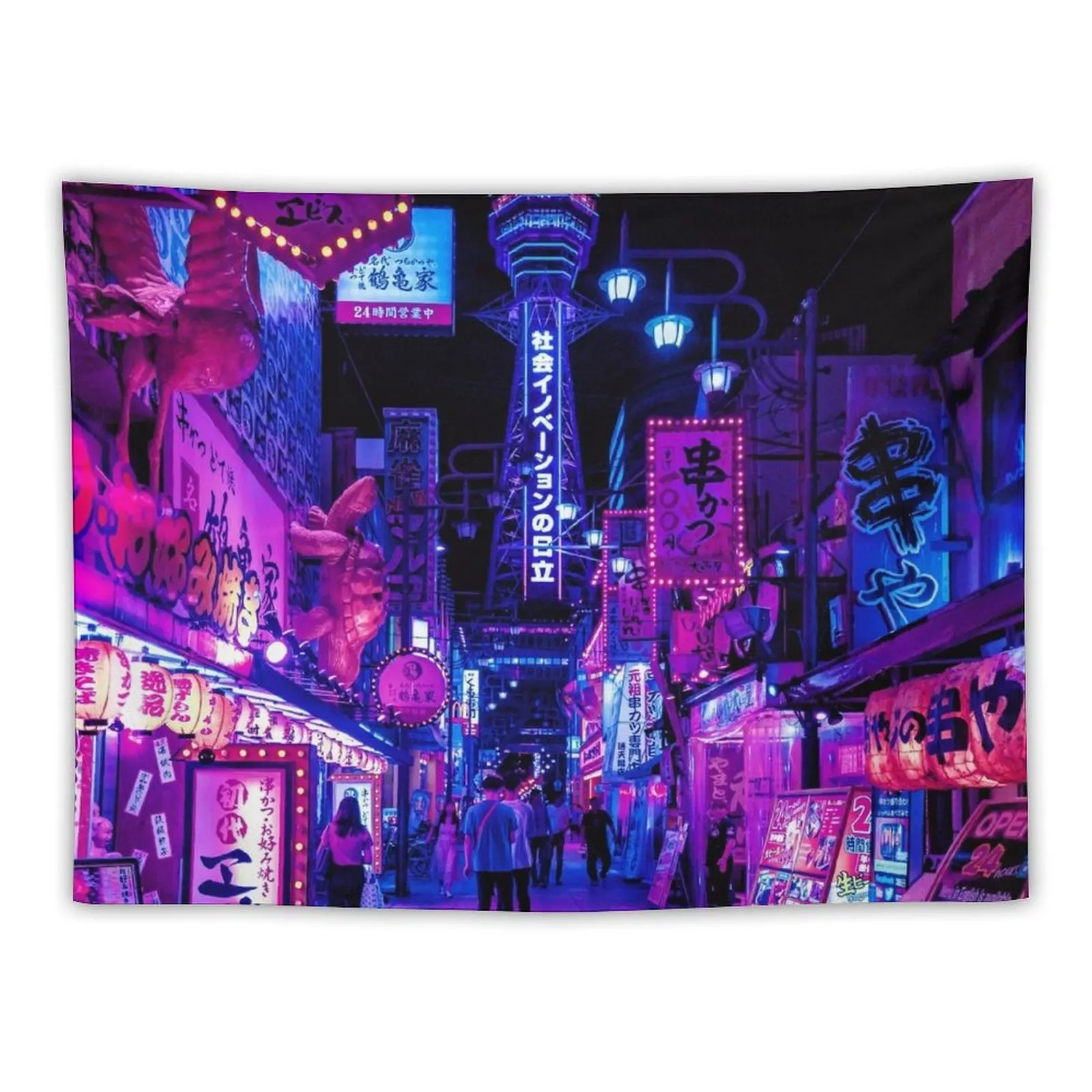 Osaka City Anime Scenes Tapestry Room Decoration Aesthetic Wall Deco Home Decorations Aesthetic Tapestry