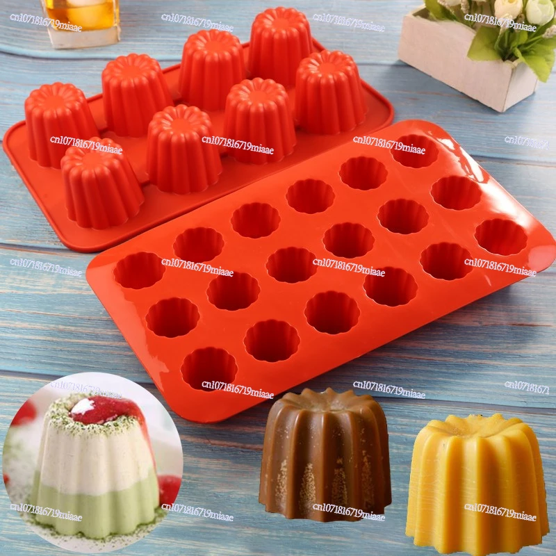 

For Baking 8/18 Cavity Silicone Mold Canele Moulds French Dessert 1Pc Dessert Tools Cake Mold