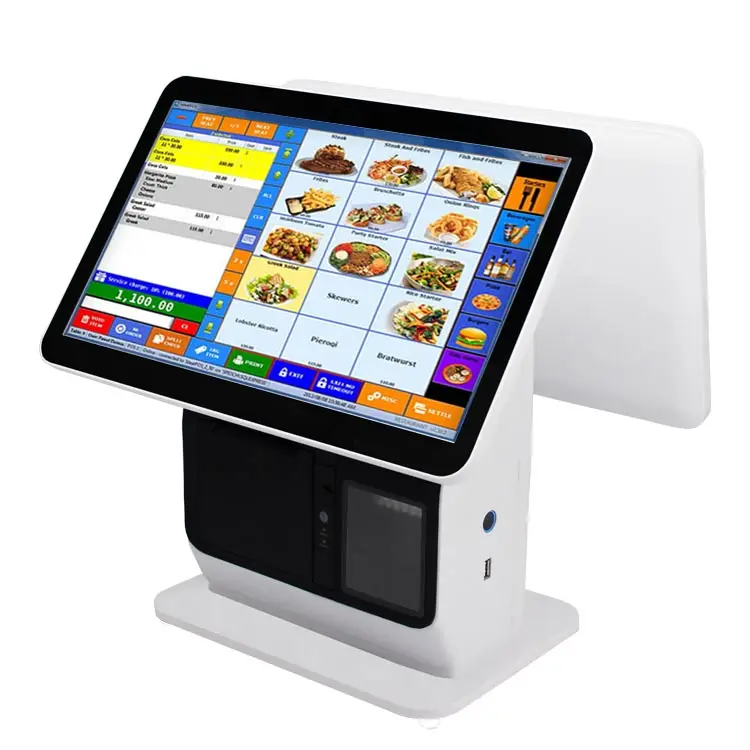 hit productAll in One windows Pos Machine With Printer 15.6 Inch Touch Screen Pos Systems Cash Register Machine Point of Sale Sy