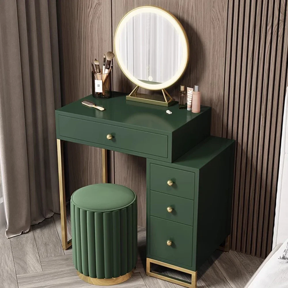 

White Chair Dressing Table Extendable Women Nordic Luxury Dressing Table Mirror Bedroom Tocadores De Maquillaje Home Furniture