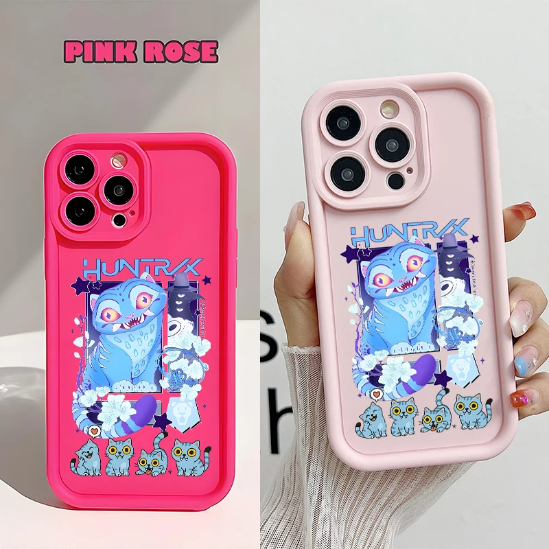 Kpop جراب هاتف آيفون 16 15 14 13 12 برو ماكس لينة غطاء من البولي يوريثان شيطان هوترز للصدمات الهاتف قذيفة الكرتون واقية