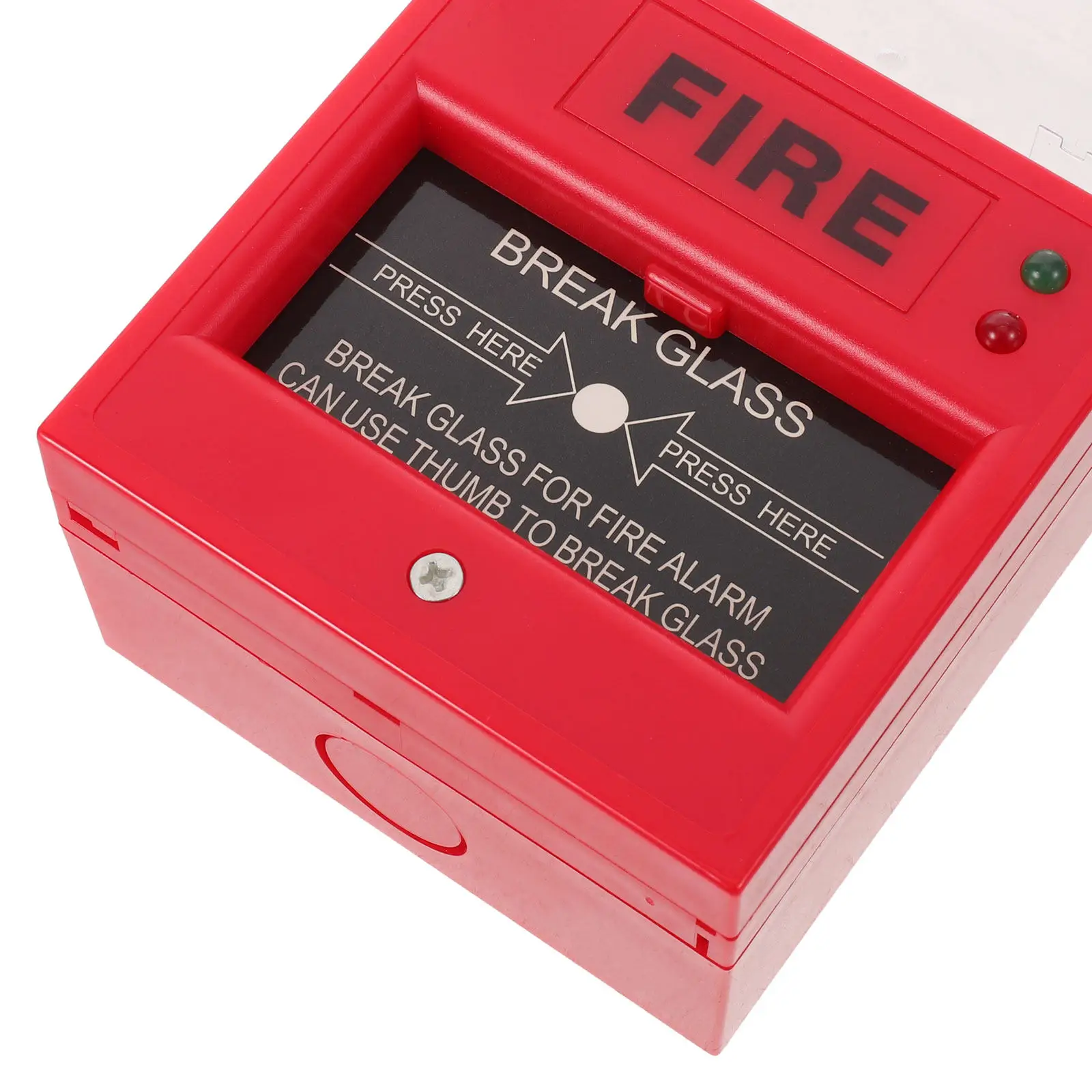 1Set Fire Alarm Button Red Mechanical Press Manual Call Point Wall Mount Emergency Break Glass Safety Switch Office School