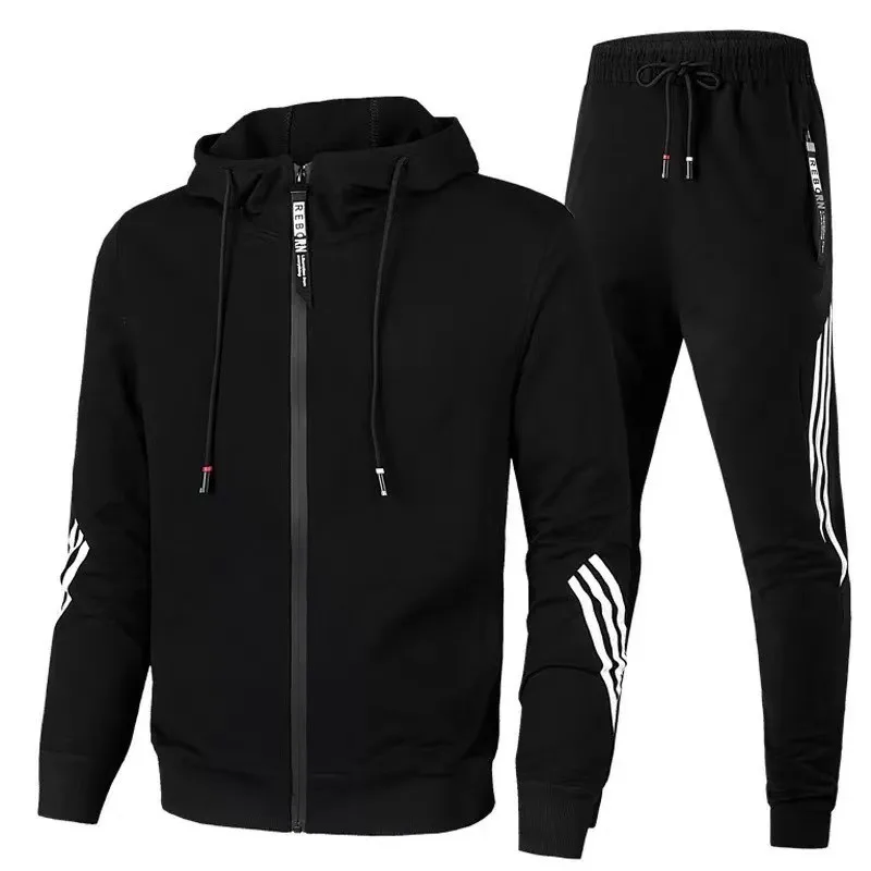 New men\'s and women\'s casual sportswear hoodie casual pullover and pants 2 sets men spring autumn outdoor aerobics suit men