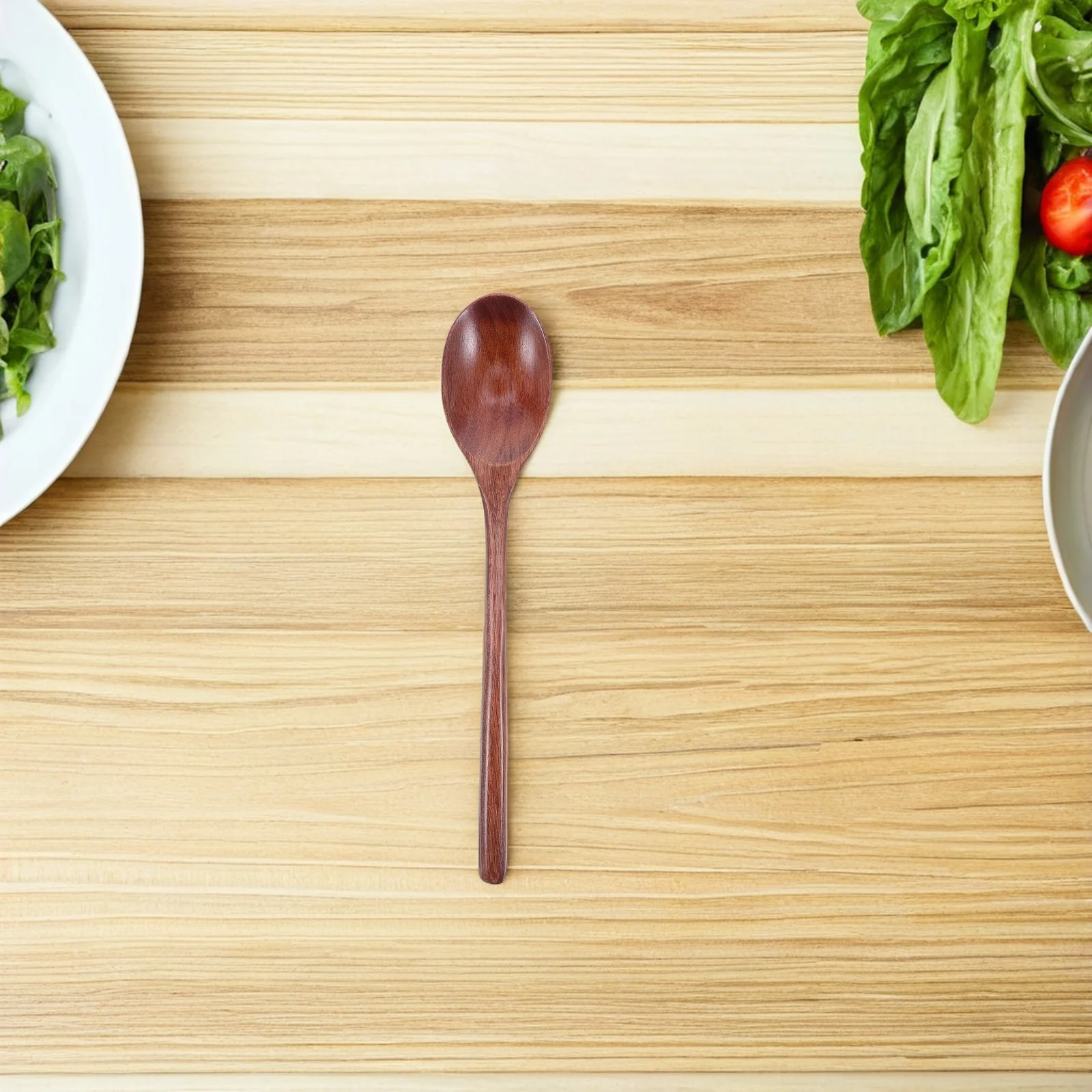 

6pcs Long Handle Wooden Stirring Spoons Soup Coffee Honey Tasting Kitchen Utensils For Cooking Baking Dessert Seasoning Serving