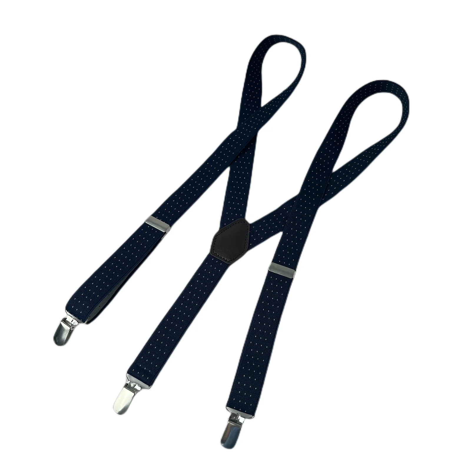 Mens Boys Womens Suspenders One Inch Jacquard Elastic Adjustable Y Back 3 strong Clips