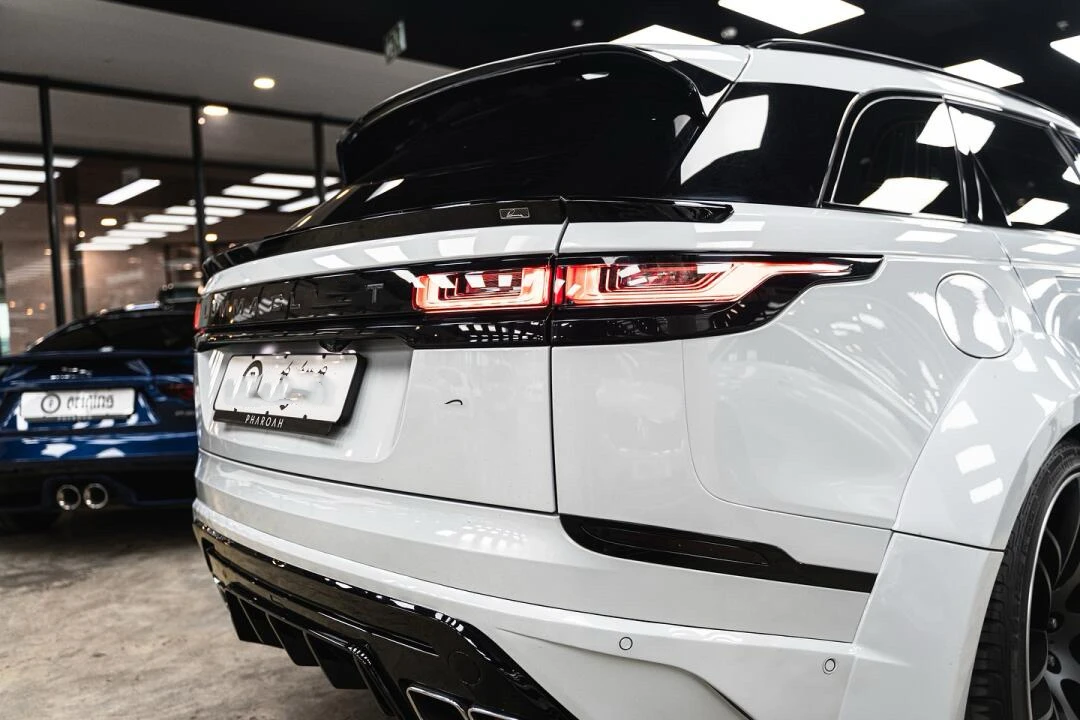 Kit de corpo de para-choque de carro, para range rover, velar, atualização, estilo lm, kit de corpo largo, grade de spoiler dianteiro e traseiro