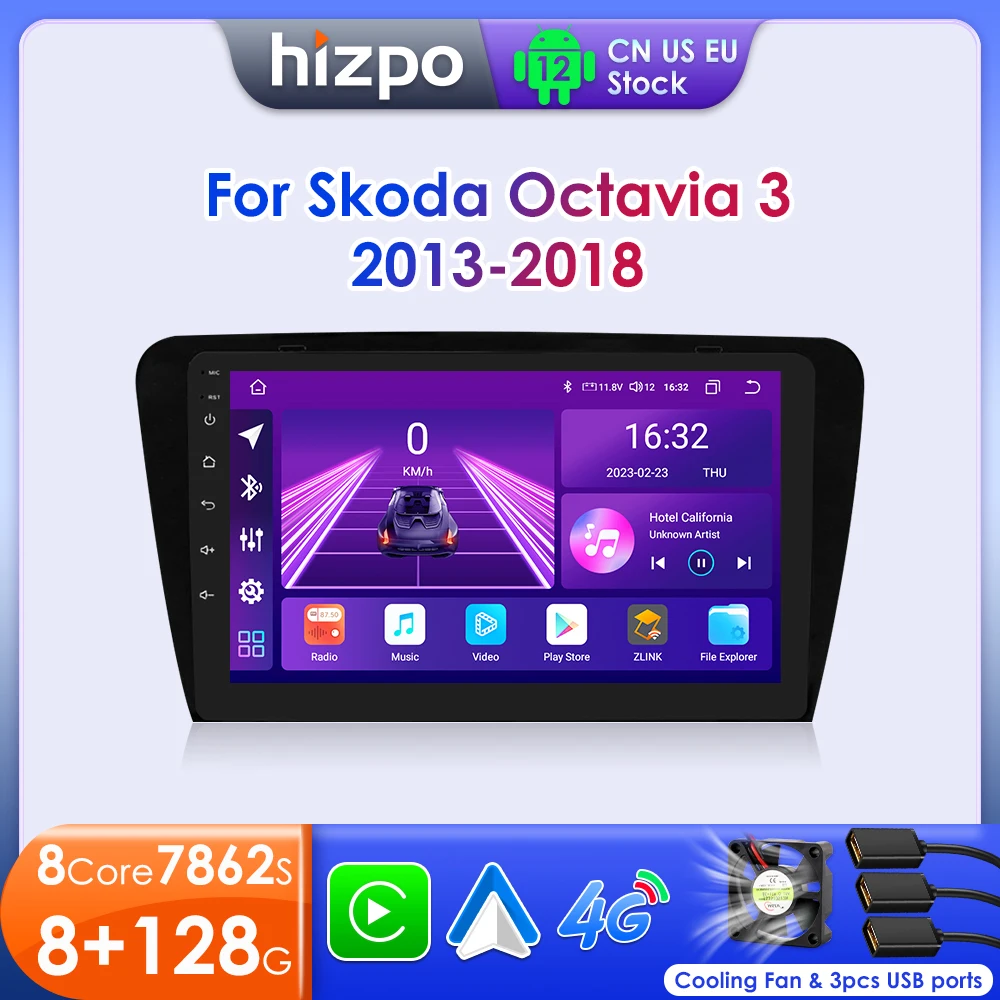 

Hizpo AI Voice 10.1" Radio For SKODA Octavia 3 A7 2013 -2018 2din Android Auto Carplay 4G Car Multimedia GPS Autoradio Head Unit