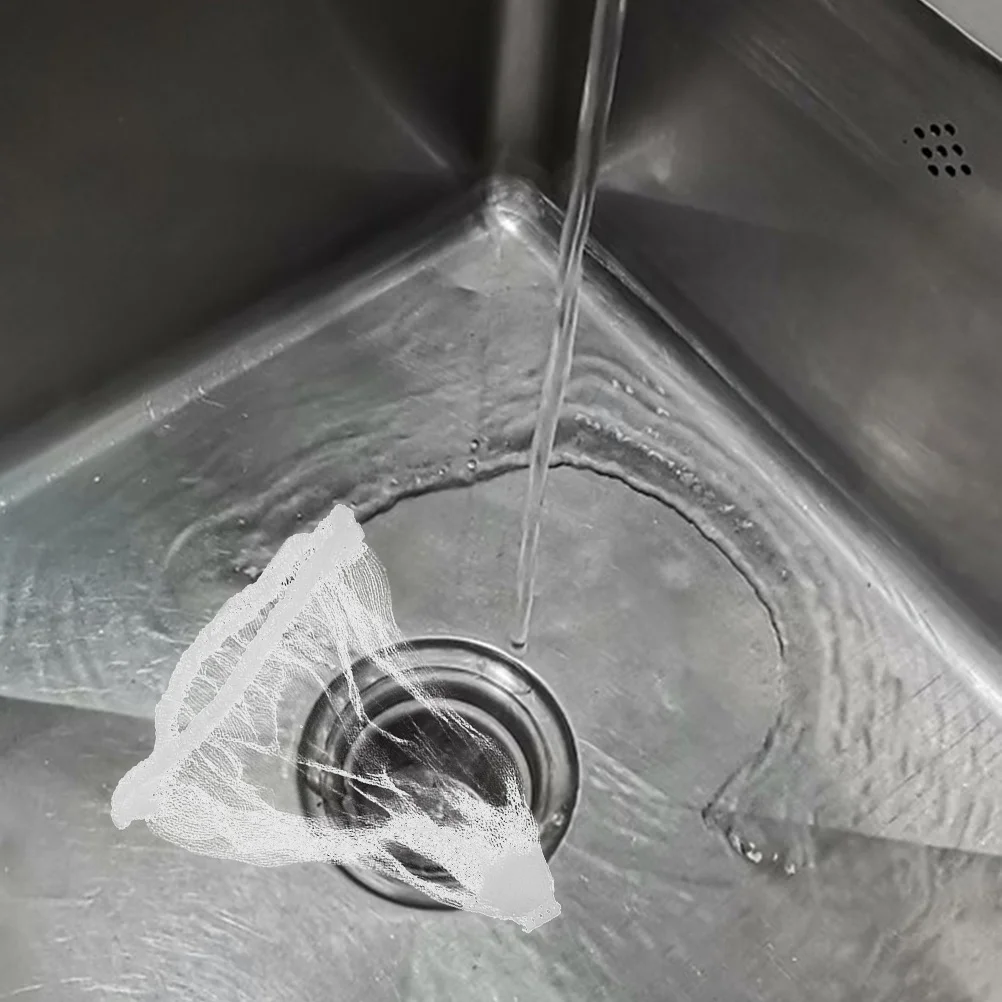 

200Pcs Kitchen Sink Strainer Mesh Bags Disposable Elastic Filter Net Anti-Clogging Drain Food Waste Catcher Kitchen Sink Saver