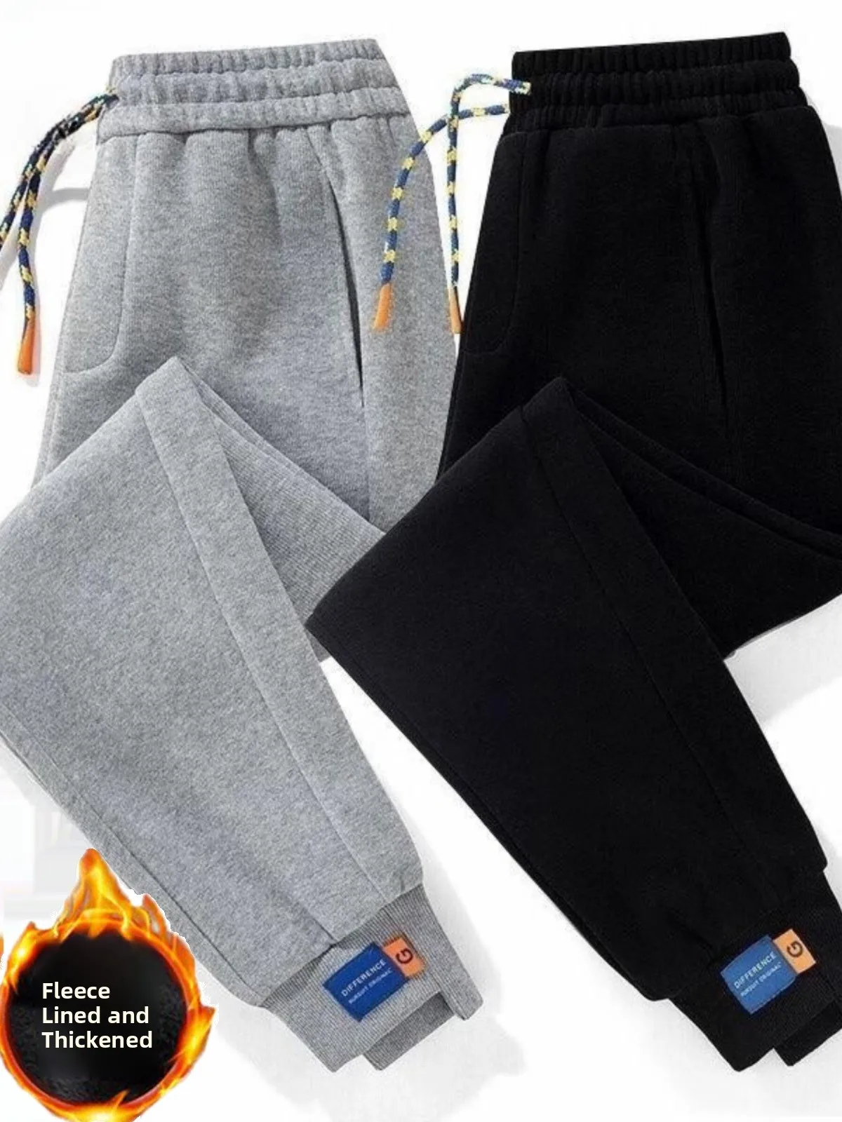 

Men's Thiened Fce Lined down Trousers Casual Pants Winter Outdoor Wear Windproof Warm Snowy und Suitable for Teens