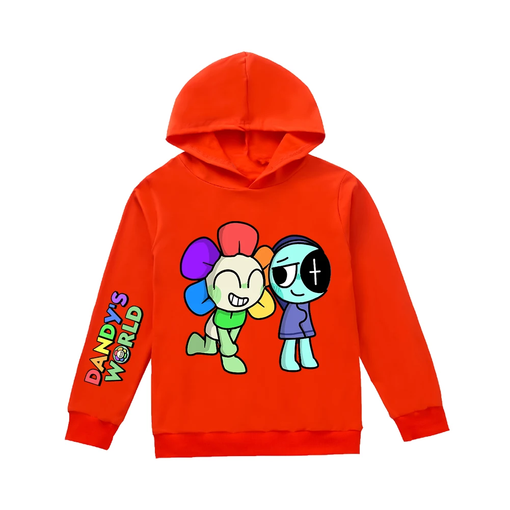 Dandys World Hoodie Kids Cartoon Dandy's World Jumper Baby Girls Long Sleeve Outerwear Boys Cute Sweatshirts Children Clothing