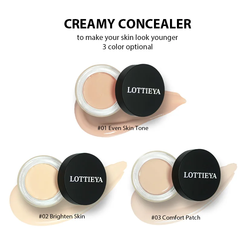 LOTTIEYA Face Concealer Creamy Super Waterproof Full Coverage Concealer Long Lasting Scars Acne Cover Smooth Makeup For Face